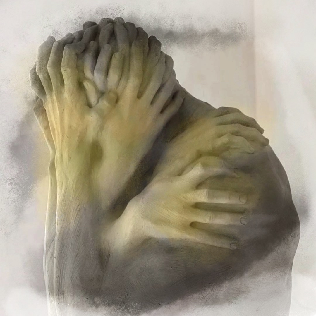 Artistic sculpture of hands
